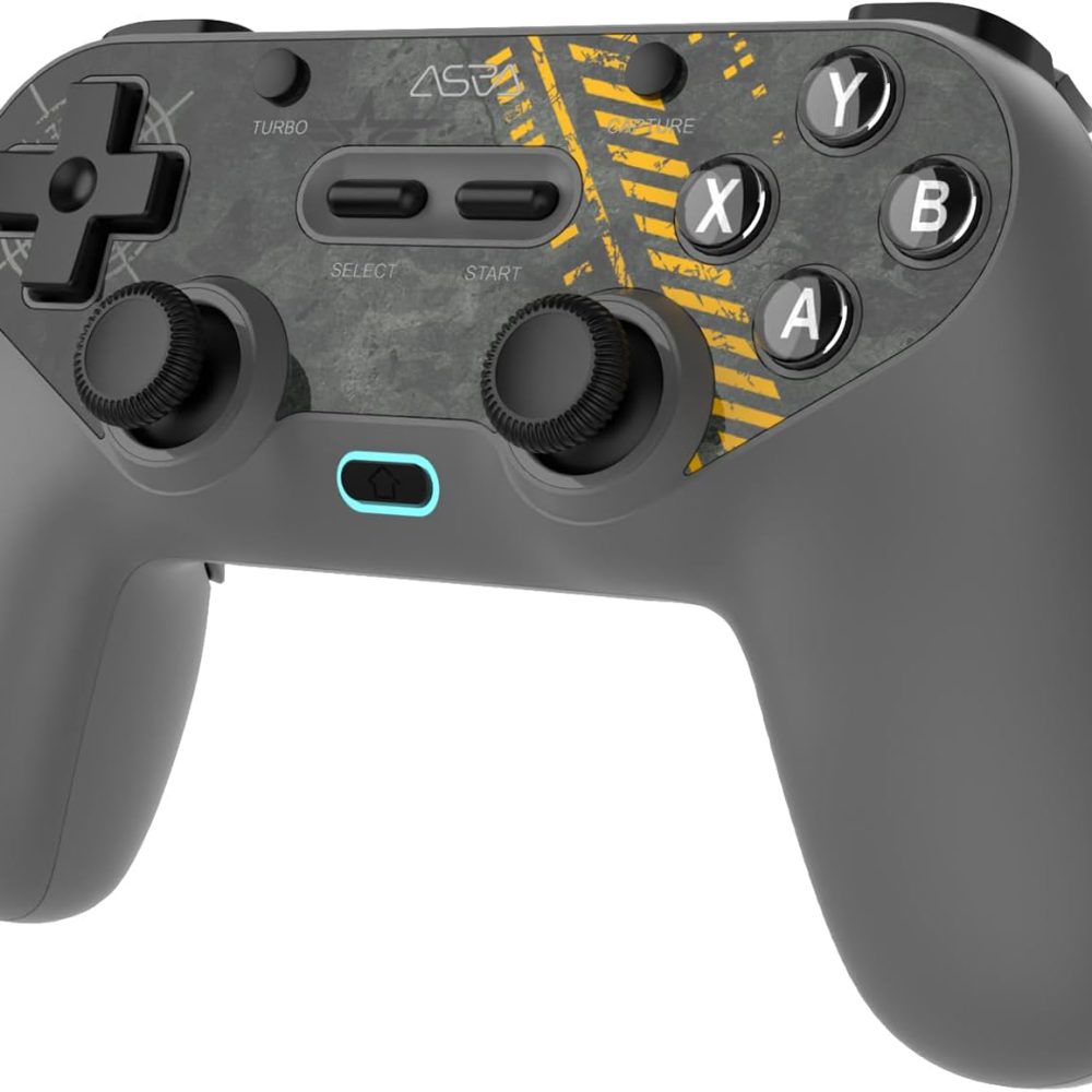ASRVA Wireless Game Controller, Hall Effect Joysticks & Triggers, Cool Gray